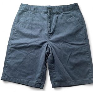 Place Men's Dark Blue Flat Front Shorts